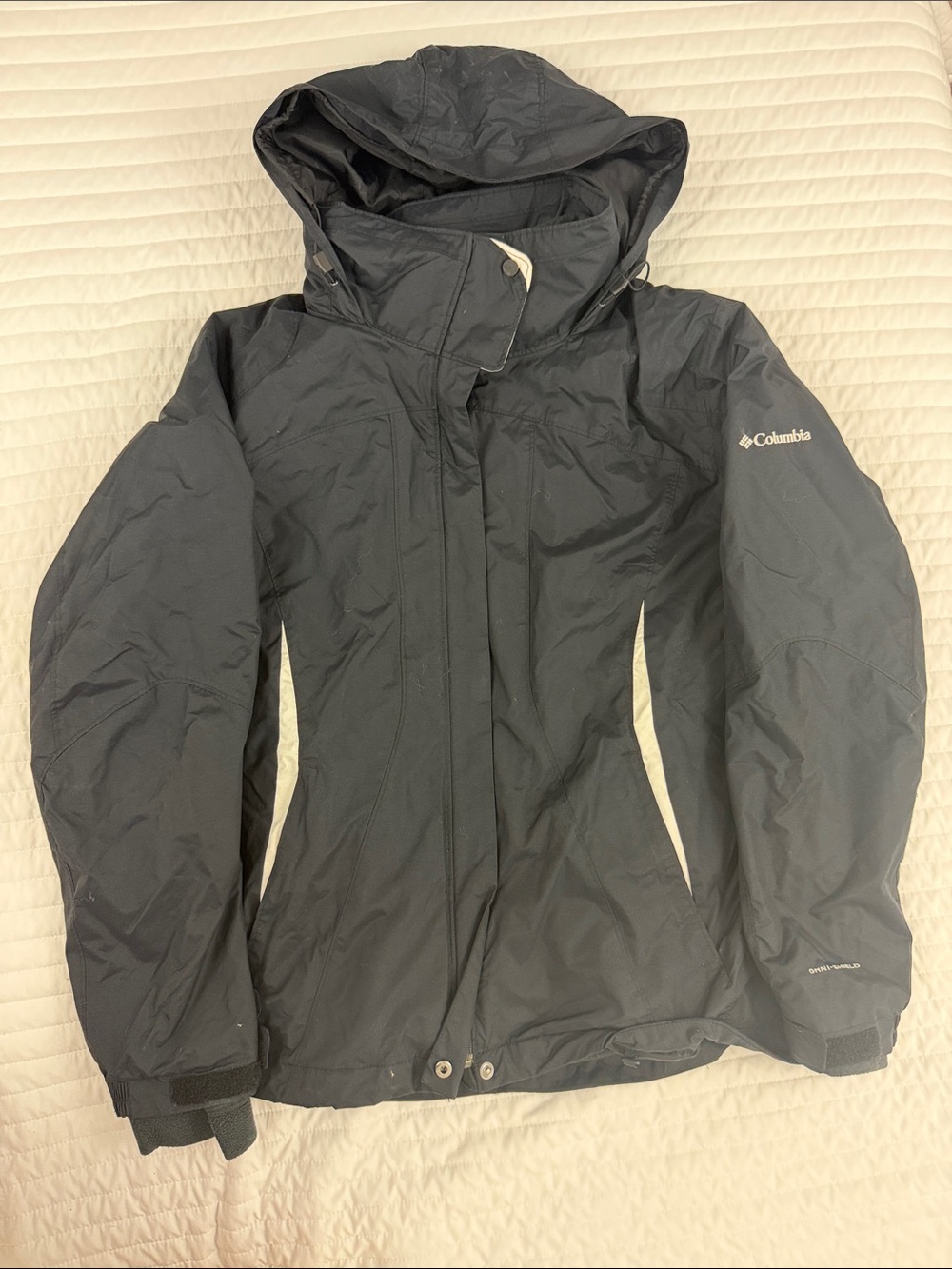 Columbia Women's Black Hooded Winter Jacket – Warm & Cozy